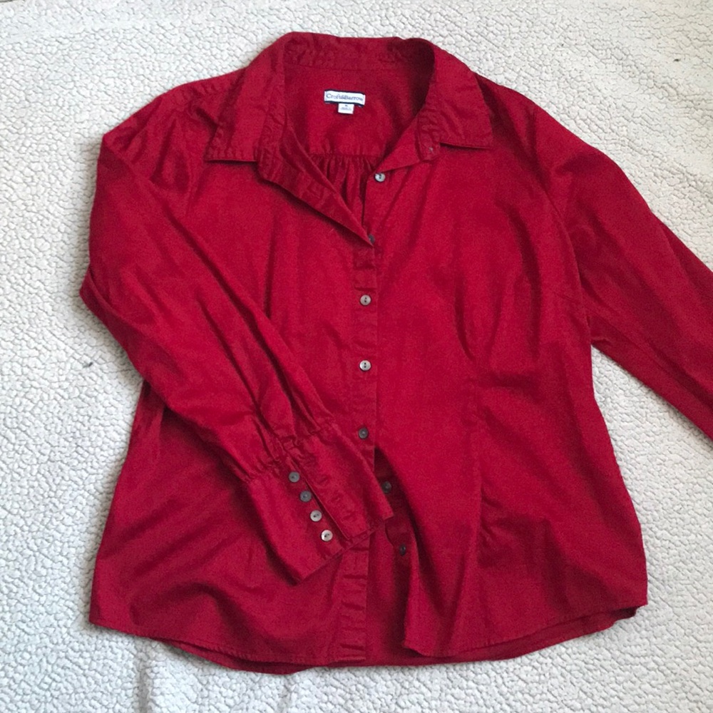 Croft & Barrow Deep red blouse
